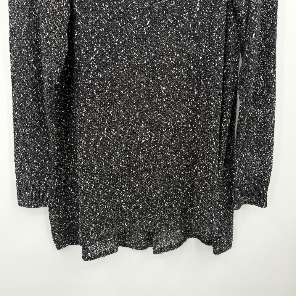 Eileen Fisher Sweater Womens 3X Black Open-Knit V-Neck Pullover Relaxed Classic - Picture 3 of 10